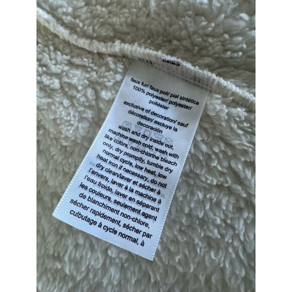 NWT Tommy Hilfiger teddy bear Full zippered High neck vest off-white size small - Picture 10 of 10